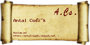 Antal Csák névjegykártya